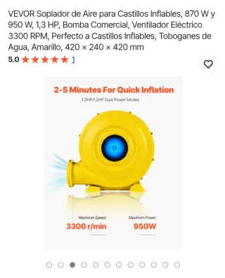 Motor para castillo hinchable
