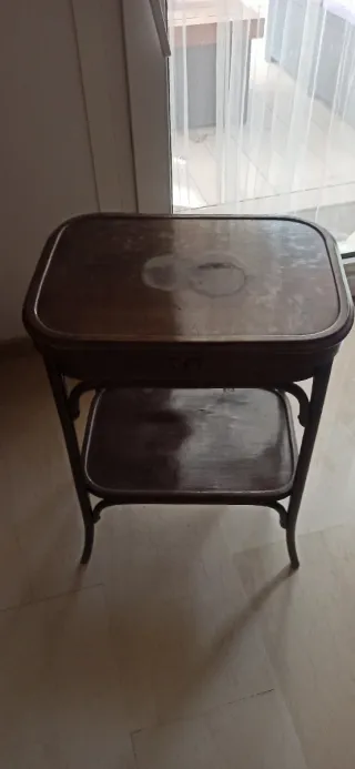 Mueble auxiliar costurero antiguo madera