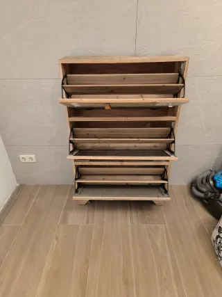 Mueble Zapatero Madera y Metal