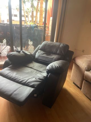 Sillon plegable, negro, con mando para madajes