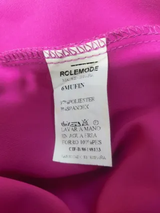 Vestido fiesta rosa talla 46