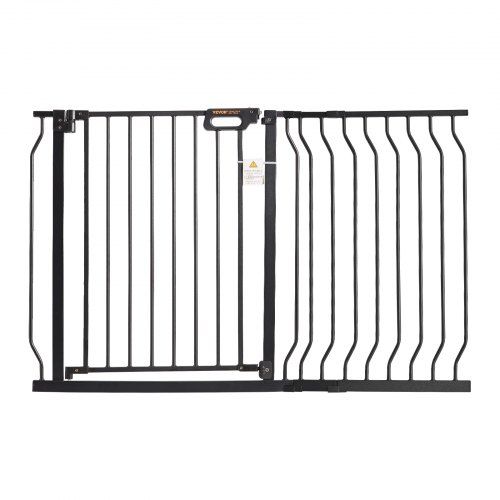 Puerta para Bebés, 74.9 cm-122.9 cm Extra Ancha, 76.2 cm Alta, Puerta para Perros para Escaleras, Puertas y Casa, Puerta para Niños de Fácil Paso con Cierre Automático, Puerta de Seguridad para Ma...