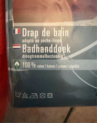 Set Asciugamani Arancio 100% Cotone