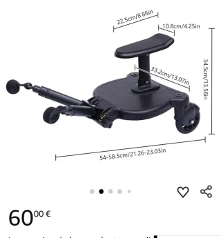 Silla de paseo con asiento, tabla para niños, 360⁰