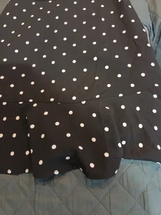 Abitino donna pois nero/bianco taglia XS