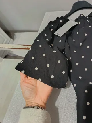 Abitino donna pois nero/bianco taglia XS