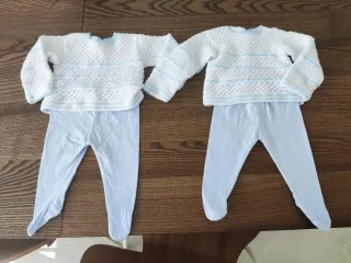 Conjuntos lana y polaina bebé recién nacido 50 cm