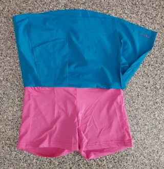 Gonna Merù blu con interno fucsia