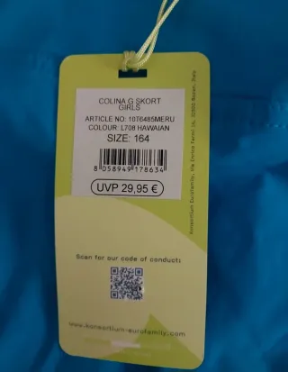 Gonna Merù blu con interno fucsia