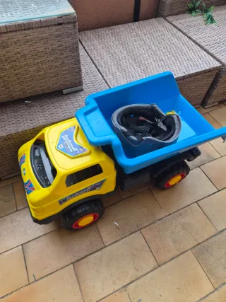 Camión de Juguete Grande Amarillo y Azul