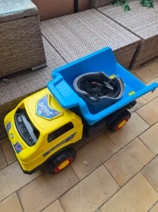 Camión de Juguete Grande Amarillo y Azul