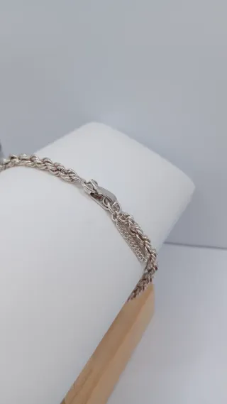Pulsera Cordón Plata