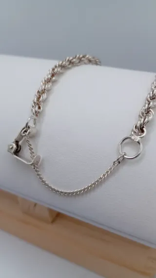 Pulsera Cordón Plata