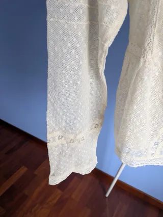 Camisa H&M romántica encaje talla s