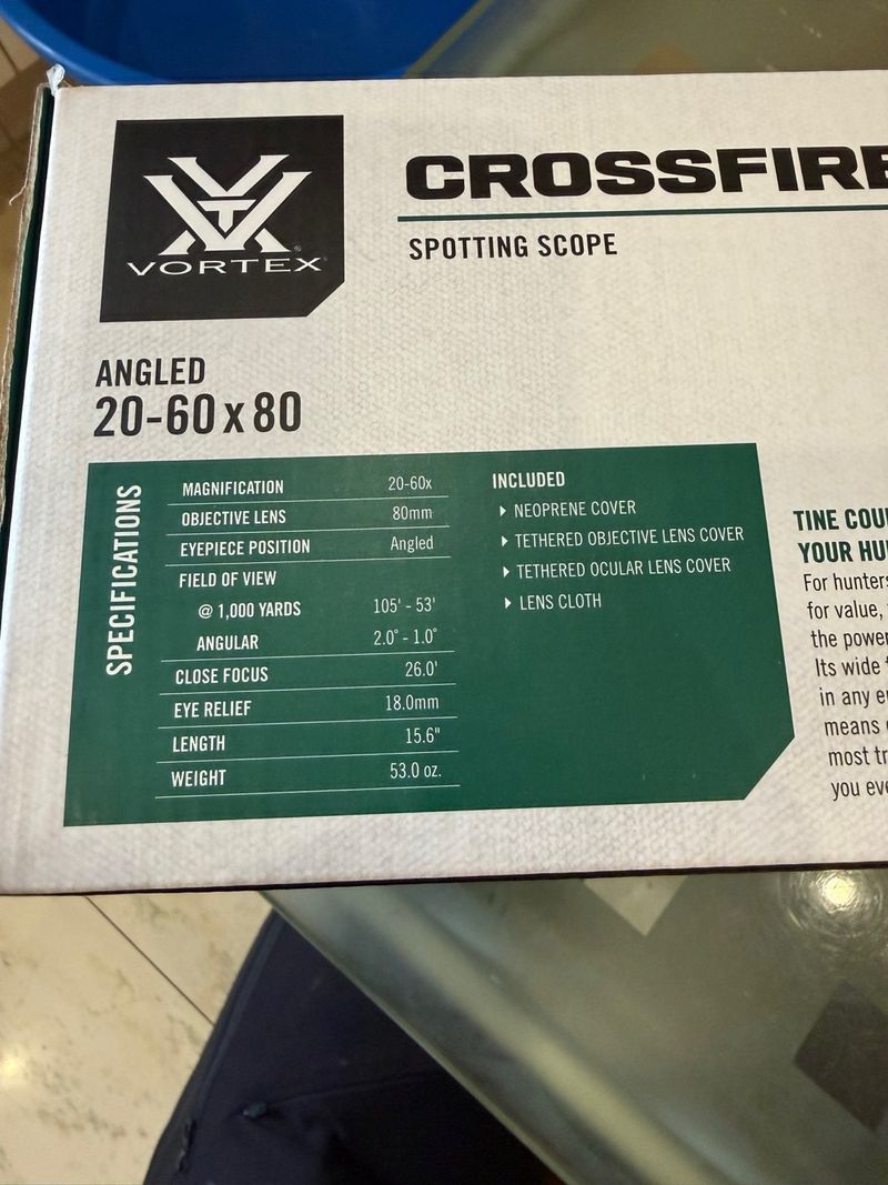 Telescopio Vortex Crossfire HD 20-60x80 afbeelding 5