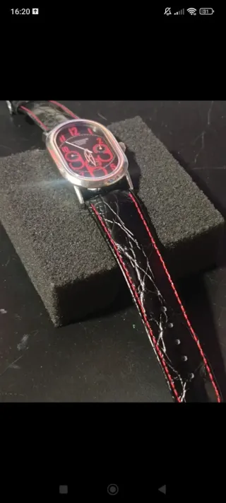 Reloj Thermidor Vintage Negro/Rojo