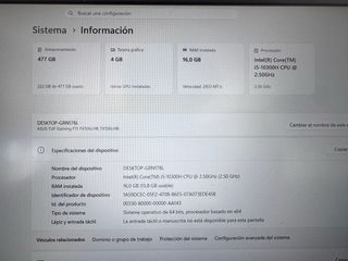 ASUS TUF Gaming F15 GTX 1650/16GBRAM/SSD512GB/i5