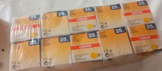 Pack de 10 bombillas 25W.color amarillo