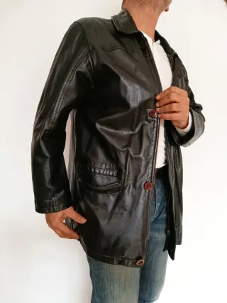 Chaqueta cuero auténtico talla L Medidas indicadas