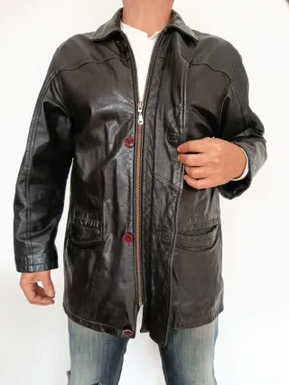 Chaqueta cuero auténtico talla L Medidas indicadas