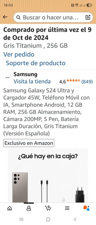 Samsung Galaxy S24 Ultra 256GB Plata