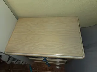 Cabecero de madera y mesita a juego cama de 90