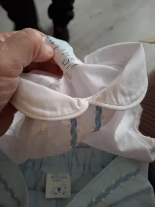 Conjunto Ropa Bebé Blanco y Azul