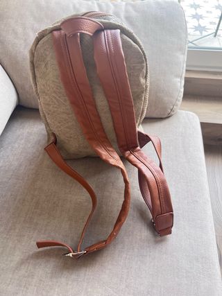 Mochila Desigual Beige Textura Reptil marrón