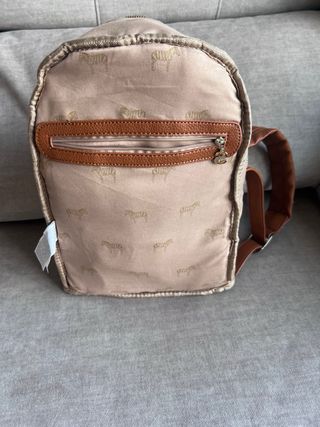 Mochila Desigual Beige Textura Reptil marrón