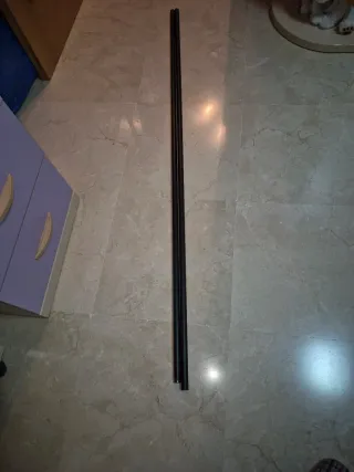 2 Barras Cortina Metal Negras