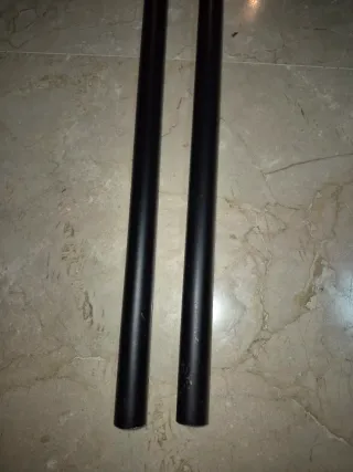 2 Barras Cortina Metal Negras