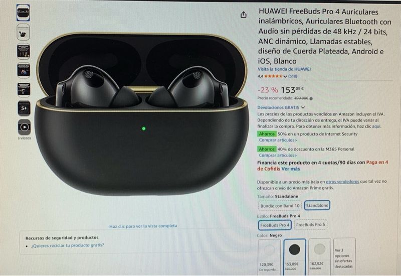 Huawei FreeBuds Pro 4 Auriculares Inalámbricos