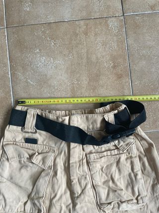 Pull&Bear Pantalón Corto Beige Talla S