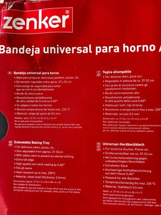 Teglia allungabile Zenker cm 37-52