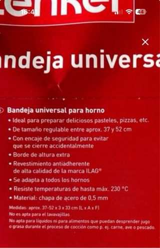 Teglia allungabile Zenker cm 37-52