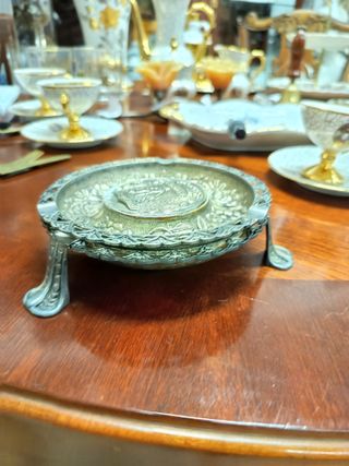 Ceniceros apilables de plata antiguos