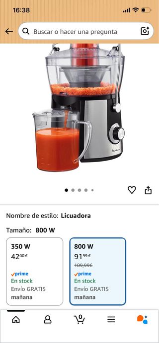Licuadora Moulinex Juice Express 800W