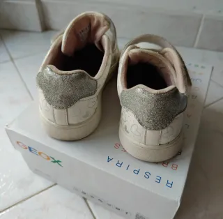 Sneakers Geox bambina bianche