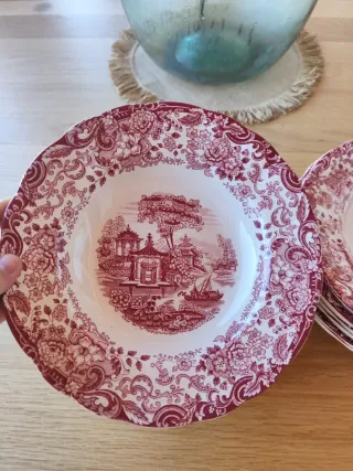 Lote Vajilla La Cartuja Sevilla Roja Pickman