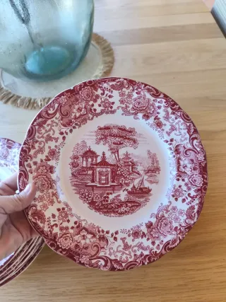 Lote Vajilla La Cartuja Sevilla Roja Pickman