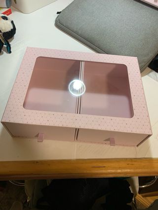 Cajita rosa doble cajón