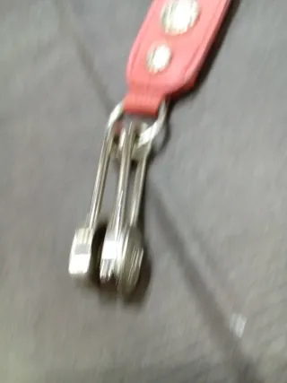 Portachiavi Versace pelle rossa e oro