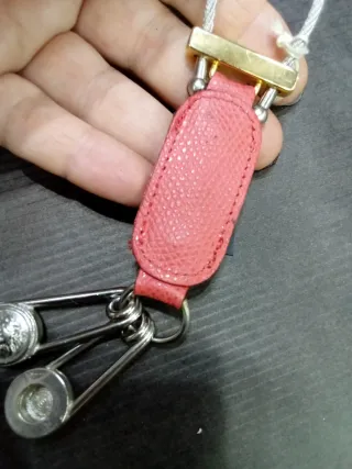 Portachiavi Versace pelle rossa e oro