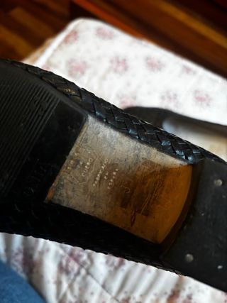 Zapatos de salón negros piel