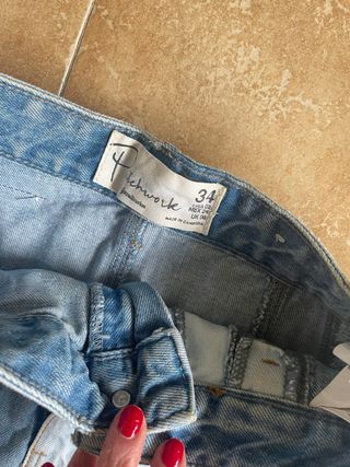 Falda Stradivarius patchwork T.34