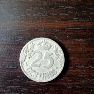Moneda 25 céntimos Alfonso XIII 1925