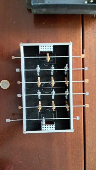 Biliardino in miniatura in alluminio