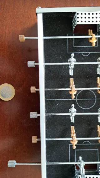 Biliardino in miniatura in alluminio