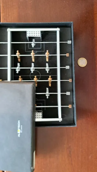 Biliardino in miniatura in alluminio