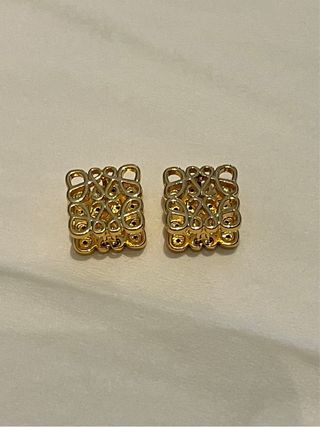 Pendientes Loewe Dorados con Cristales